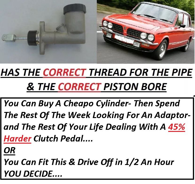 CLUTCH MASTER CYLINDER x1 (Triumph Dolomite) (1300, 1500 & 1850 {Early}) (1972- 80) 